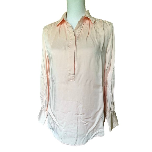 Chico's Tops - Chico's Pink Silky Satin Popover Blouse sz 0 (Size 4 / Small)